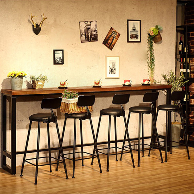 Industrial Rectangle Bar Table Set 1/6/9 Pieces Wood Counter Table