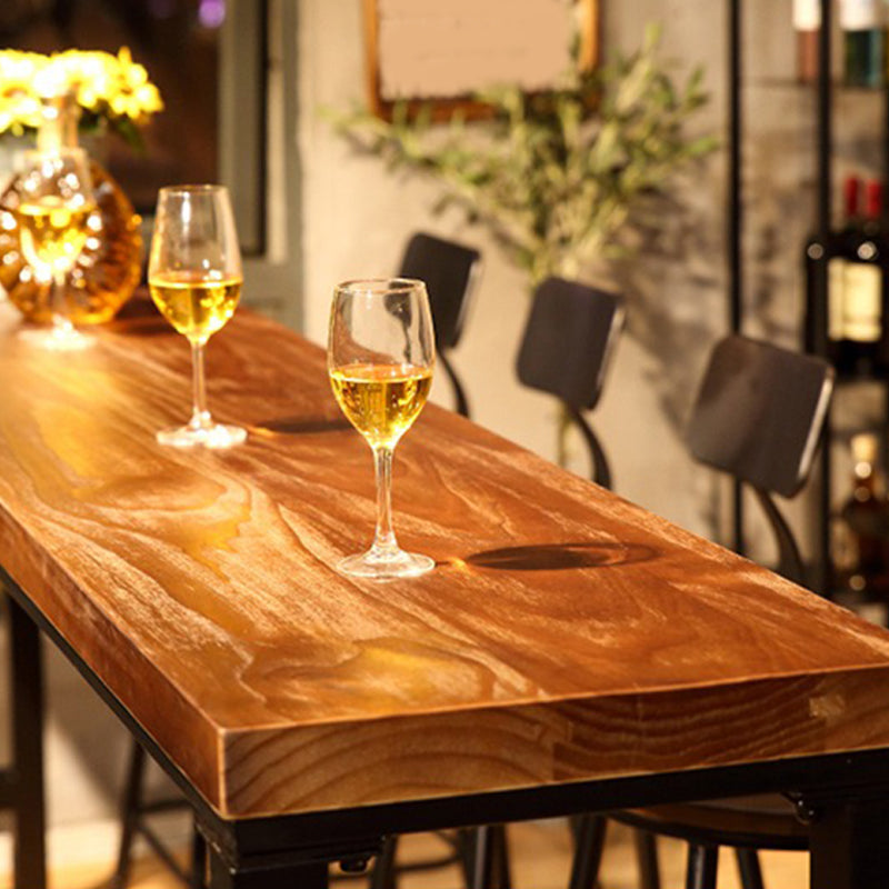 Industrial Rectangle Bar Table Set 1/6/9 Pieces Wood Counter Table