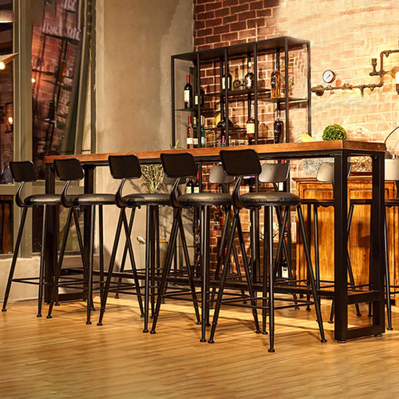 Industrial Rectangle Bar Table Set 1/6/9 Pieces Wood Counter Table