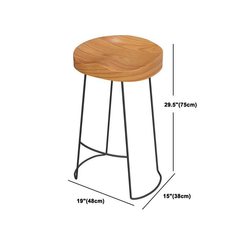 Industrial Solid Wood Bar Table Set 1/2/3/7 Pieces Counter Table with Backless Stools