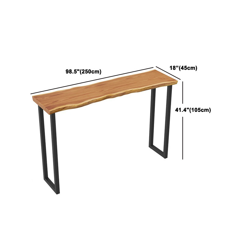 Industrial Solid Wood Bar Table Set 1/2/3/7 Pieces Counter Table with Backless Stools