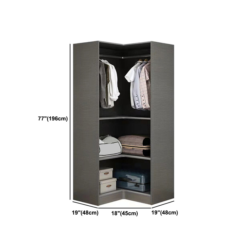Modern Wardrobe Armoire Wood and Glass Wardrobe Closet for Home