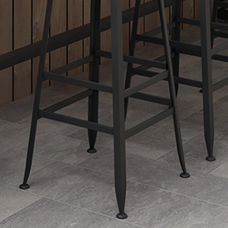 Rectangular Wooden Bar Table Set Industrial 1/5 Pieces Counter Table with High Stools