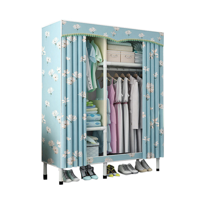 Stainless Steel Frame Wardrobe Cabinet Modern Style Wardrobe Armoire