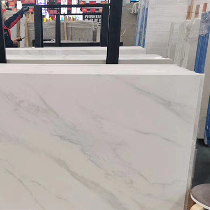 Stone Oval Dining Table Simple White Furniture with Solid Wood Double Pedestal