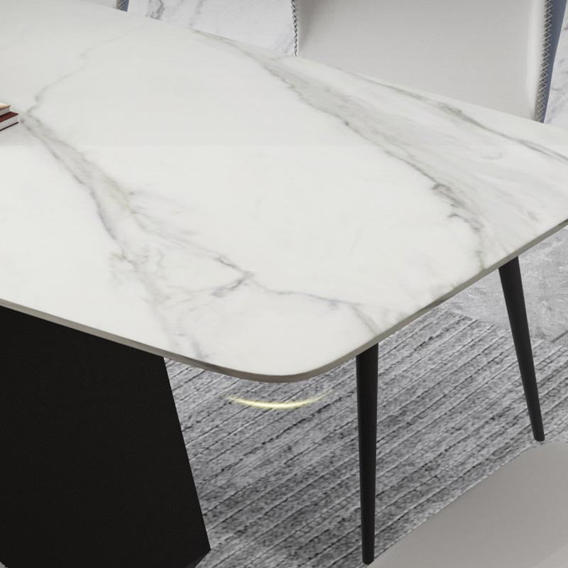 Modern Sintered Stone Top Dining Set Rectangular 1/4/5/7 Pieces Dining Room Table Set