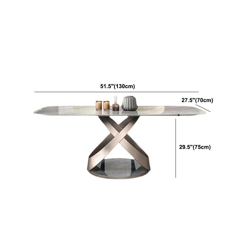 Rectangle Dining Table Set 1/2/5/6/7 Pcs Sintered Stone Dining Table with Side Chairs