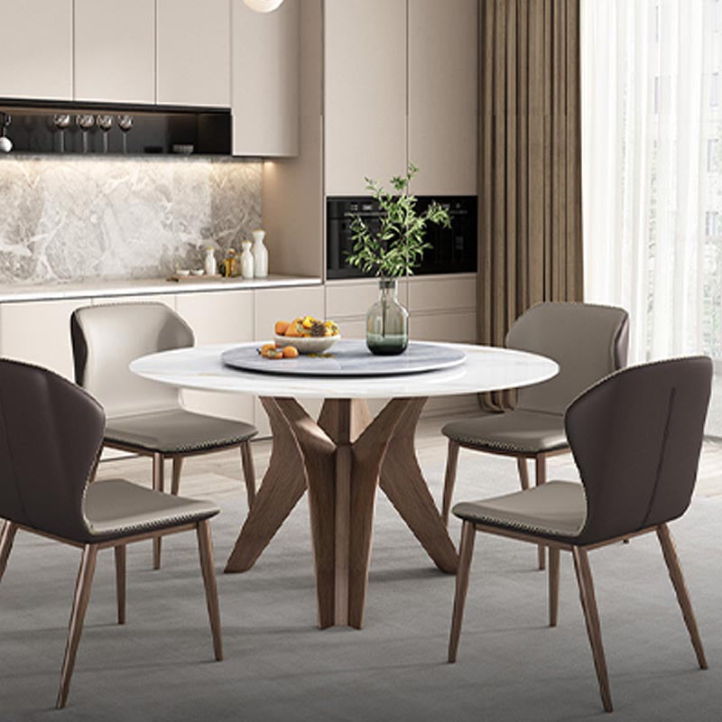 Modern Dining Set Stone 1/4/5/7 Pieces Dining turntable Furniture for Home