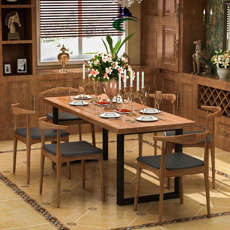 Industrial 1/2/7 Pieces Dining Set Wood Dining Furniture for Shop