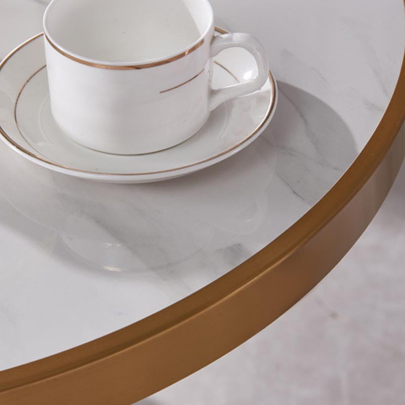 Glam Dining Set Stone 1/3/4 Pieces Dining Round Furniture for Home