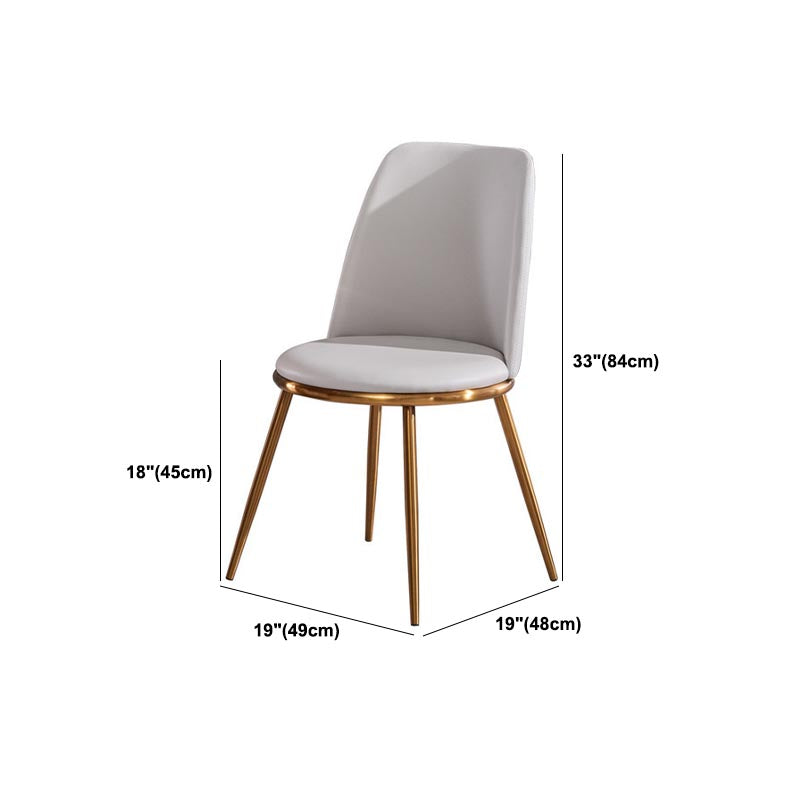 Glam Dining Set Stone 1/3/4 Pieces Dining Round Furniture for Home