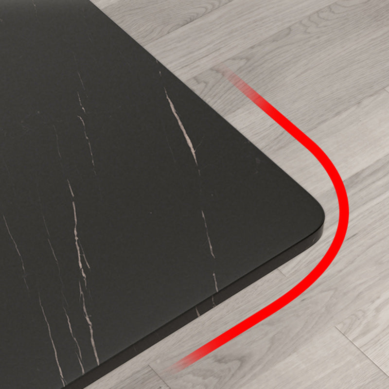 Black Rectangle Dining Set 1/2/3/4/5/7 Pcs Folding Dining Table Set with Chairs