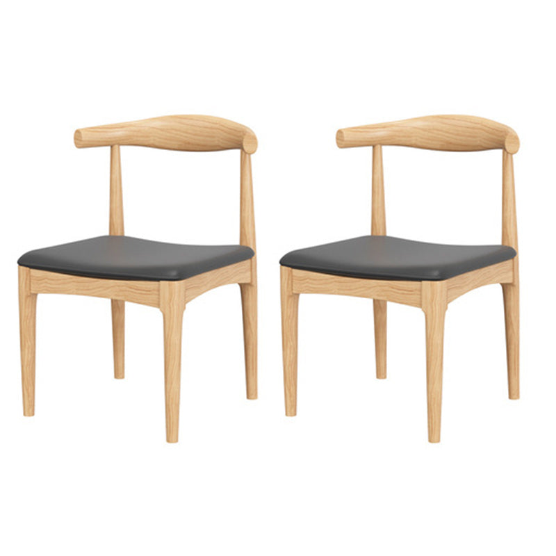 Modern Dining Set 1/2/5 Pcs Solid Wood Table with Cow Horn Chairs and Windsor Chairs