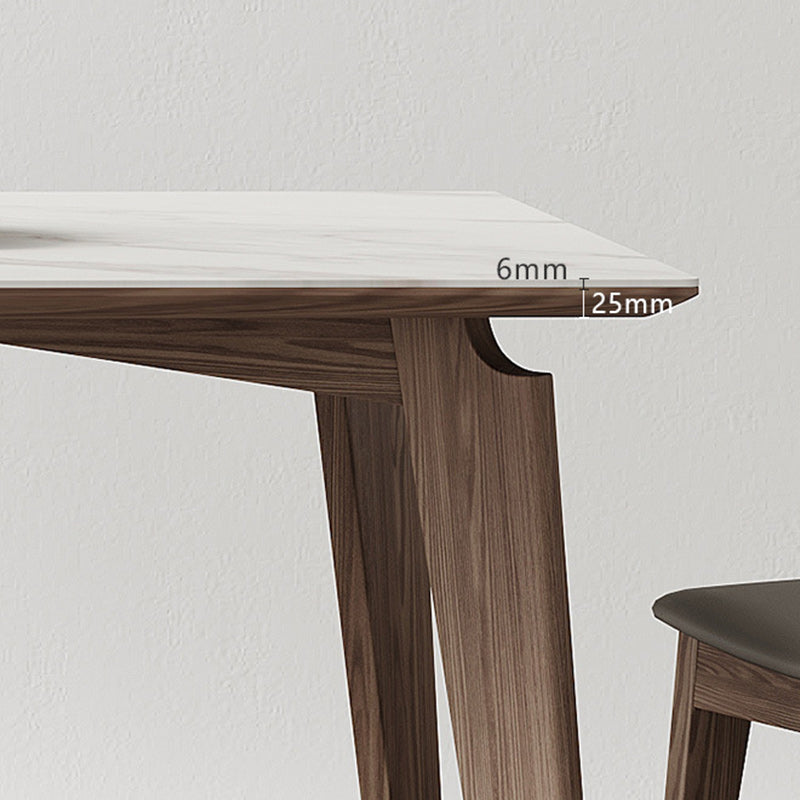 Modern Sintered Stone Top Dining Set Rectangle 1/4/5/7 Pieces Dinette Table Set in Grey