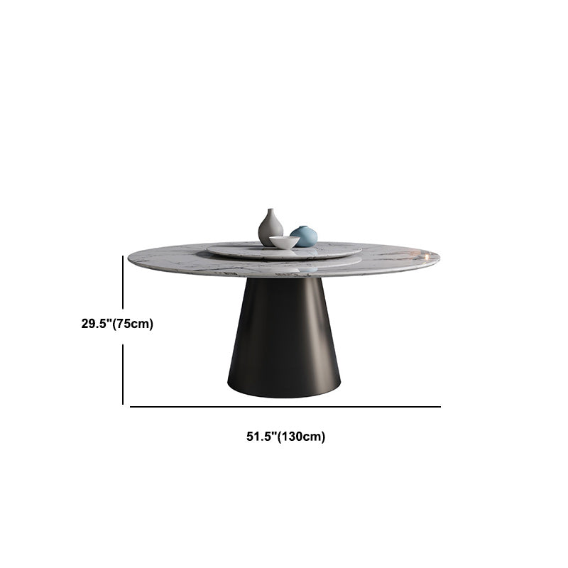 Contemporary Stone Round Dining Set 1/4/7/11 Pieces Turntable Dining Furniture for Home