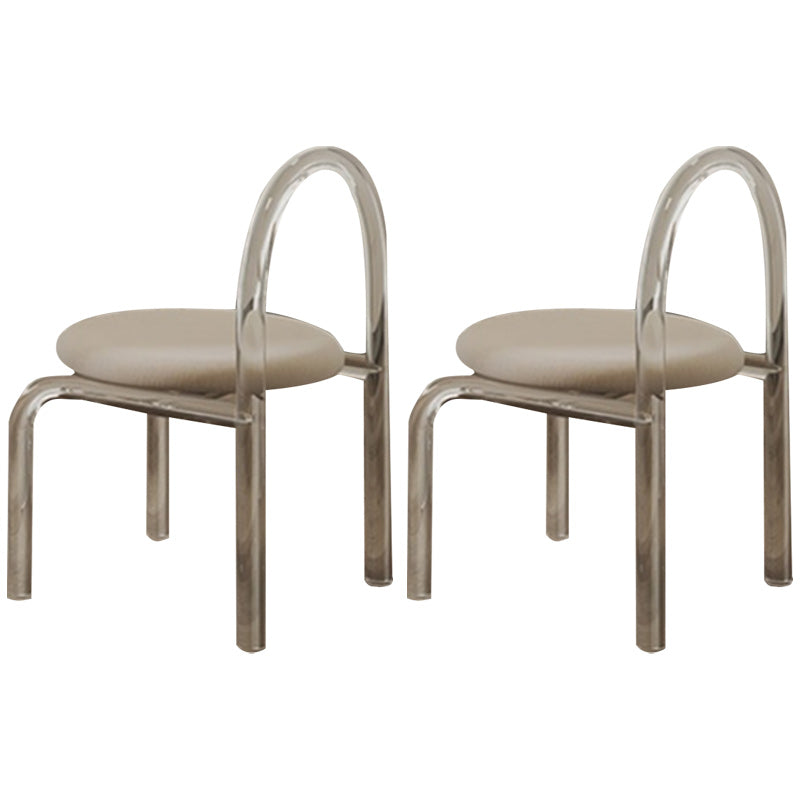 Solid Wood Top Dining Set 1/2/3/4/5 Pcs Kitchen Table and Chairs with Acrylic Frame