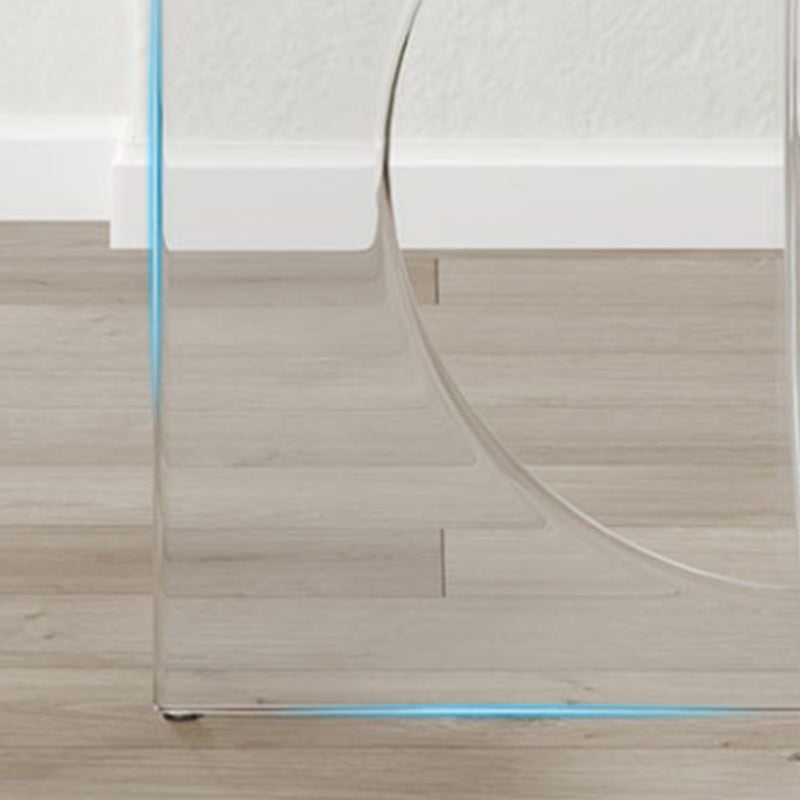 Solid Wood Top Dining Set 1/2/3/4/5 Pcs Kitchen Table and Chairs with Acrylic Frame