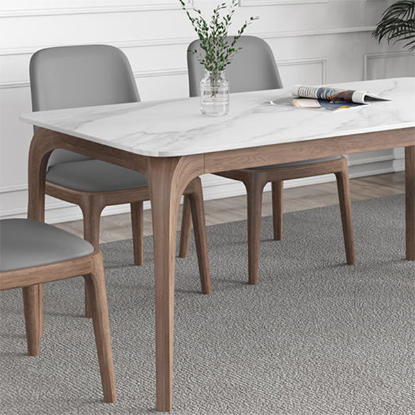 Sintered Stone Top Modern Dining Set Rectangle 1/2/5 Pieces Dining Room Table Set