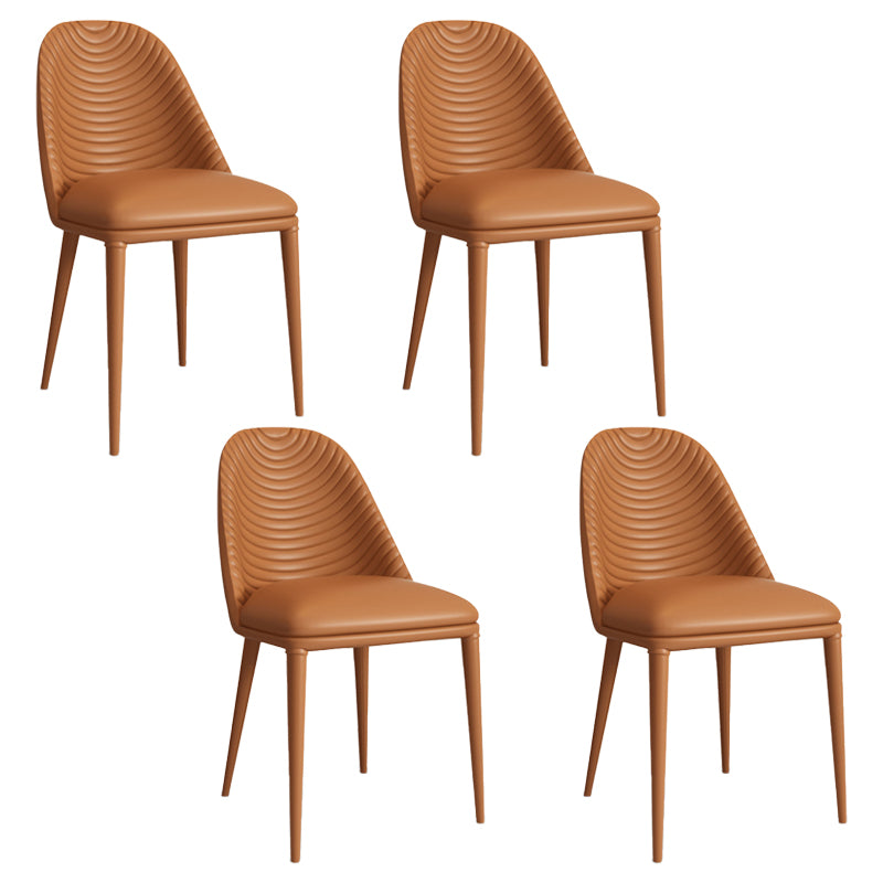 Contemporary Round Turntable Faux Leather Dining Set Stone 1/4/7 Pieces Dining Furniture