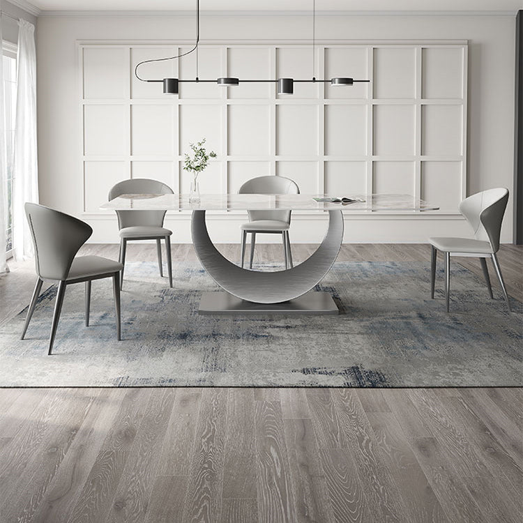 Modern Style Sintered Stone Rectangle Table Set 1/4/5/7 Pieces Dining Set