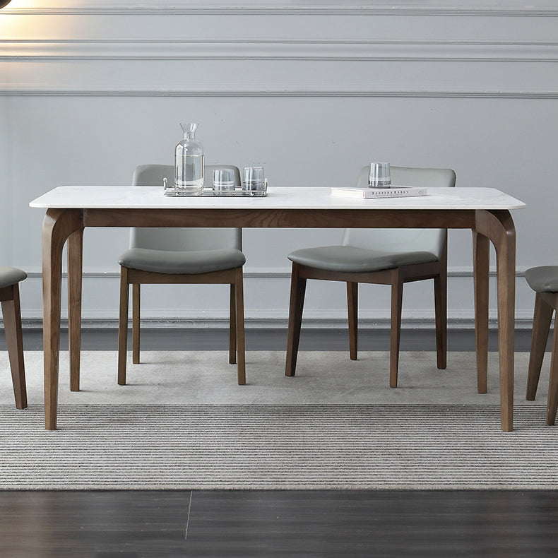 Contemporary Sintered Stone Rectangle Table Set 1/4/5 Pieces Dining Set