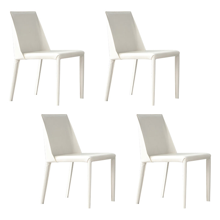 Modern Sintered Stone Dining Set Rectangle 1/4/5/6/7 Pieces Dining Room Table Set in White