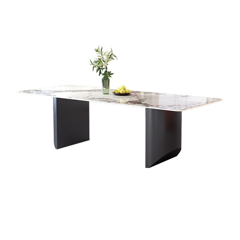 Contemporary Sintered Stone Rectangle Table Set 1/4/5/7 Pieces Dining Set
