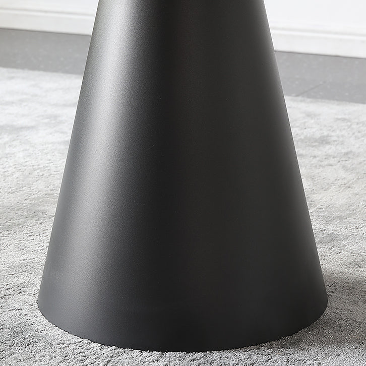 Contemporary Sintered Stone Round Table Set 1/4/7 Pieces Dining Set