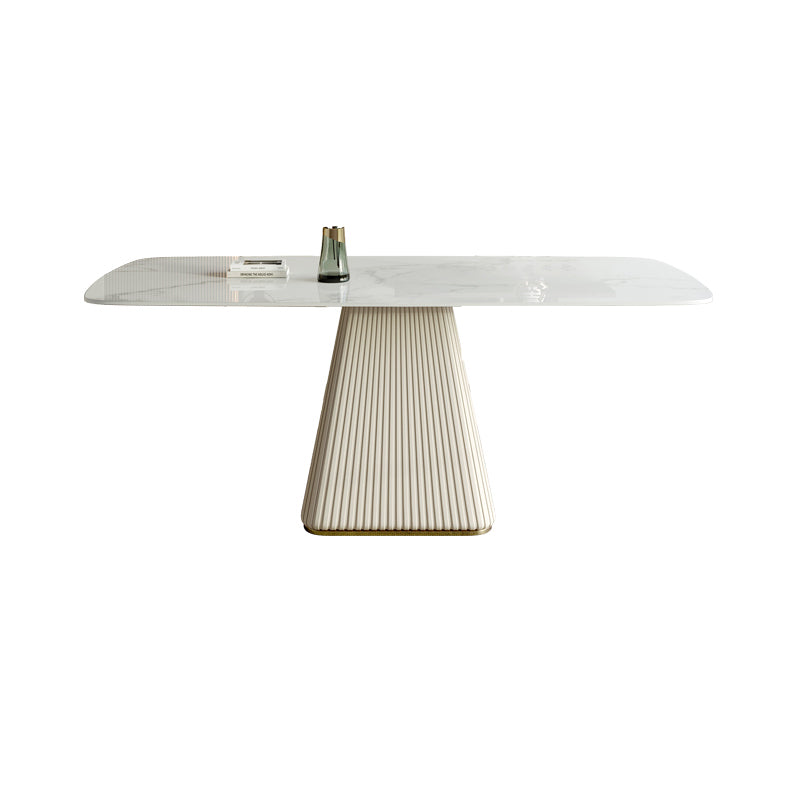 Nordic Glam Style Sintered Stone Rectangle Table Set 1/4/5/7 Pieces Set