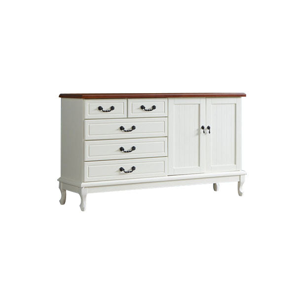 16" W Solid Wood Combo Dresser Horizontal Storage Chest with Drawers and Doors