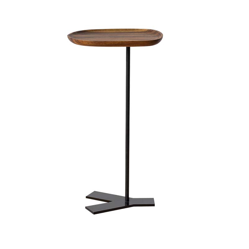 Modern Non-Storage Nightstand Round Solid Wood Top Legs Included Night Table