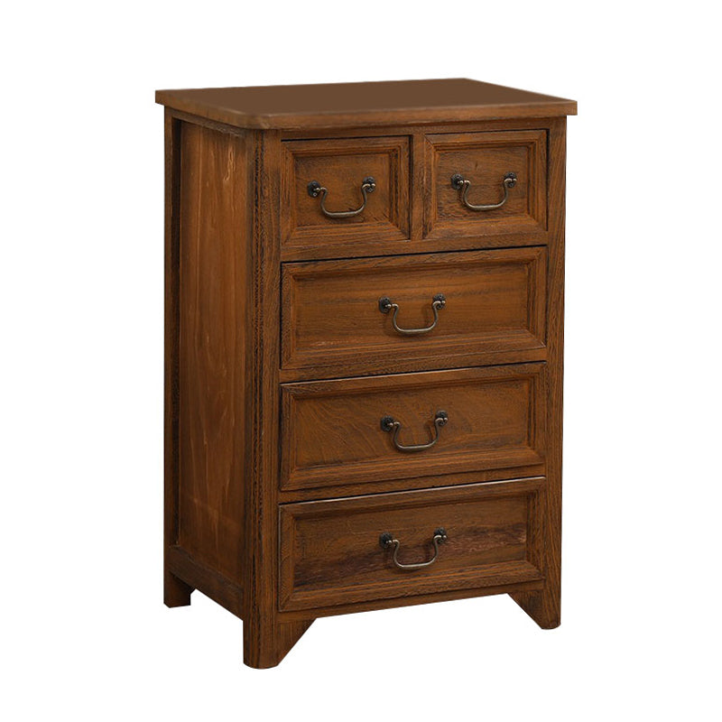 Traditional Solid Wood Lingerie Chest Vertical Storage Chest with Drawers ,19.5" L X 14" W