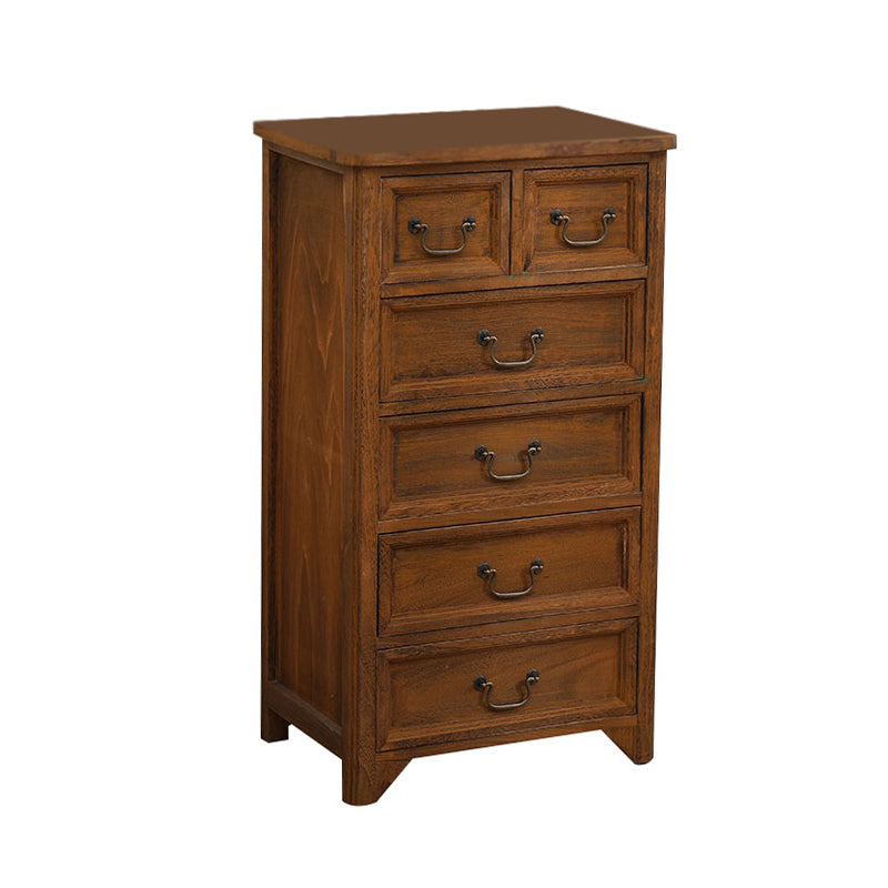 Traditional Solid Wood Lingerie Chest Vertical Storage Chest with Drawers ,19.5" L X 14" W