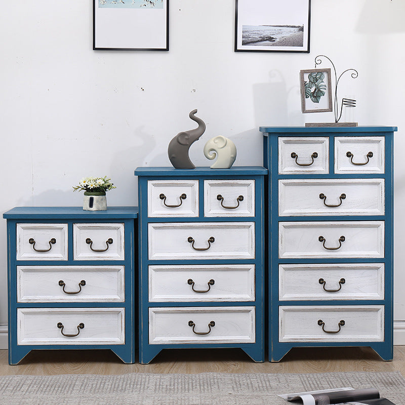 Traditional Solid Wood Lingerie Chest Vertical Storage Chest with Drawers ,19.5" L X 14" W