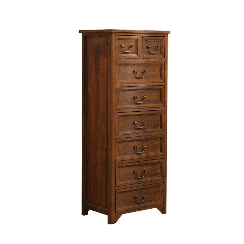 Traditional Solid Wood Lingerie Chest Vertical Storage Chest with Drawers ,19.5" L X 14" W