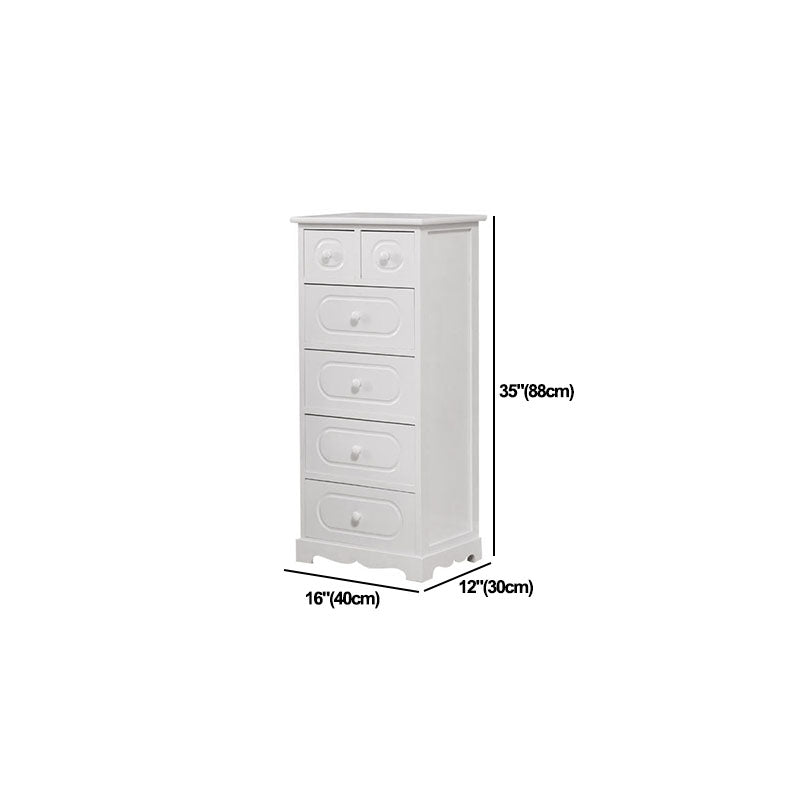 12" W Solid Wood Lingerie Chest Vertical Storage Chest with Drawers