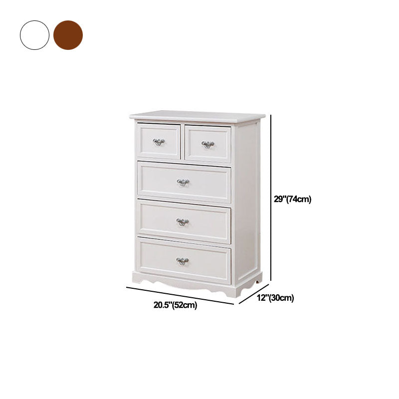12" W Solid Wood Lingerie Chest Vertical Storage Chest with Drawers