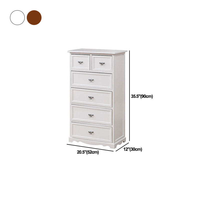 12" W Solid Wood Lingerie Chest Vertical Storage Chest with Drawers