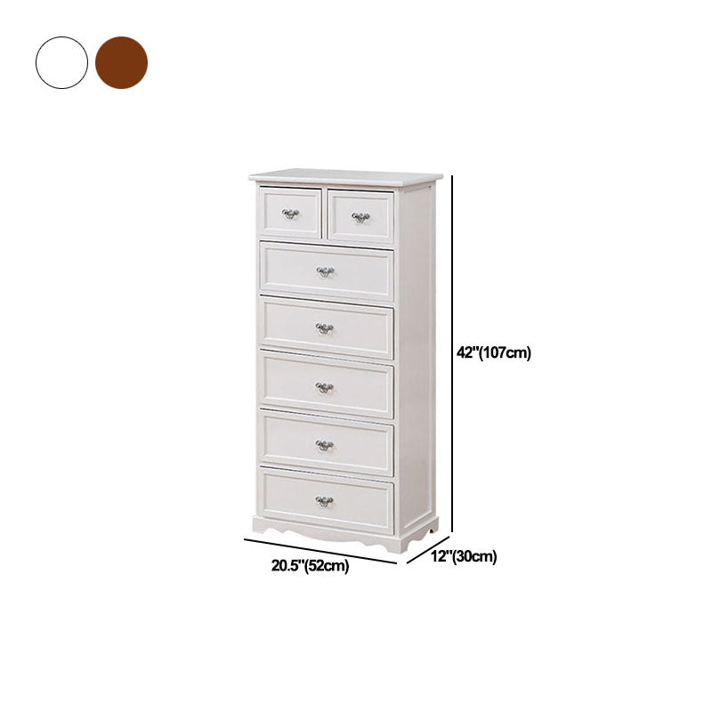 12" W Solid Wood Lingerie Chest Vertical Storage Chest with Drawers