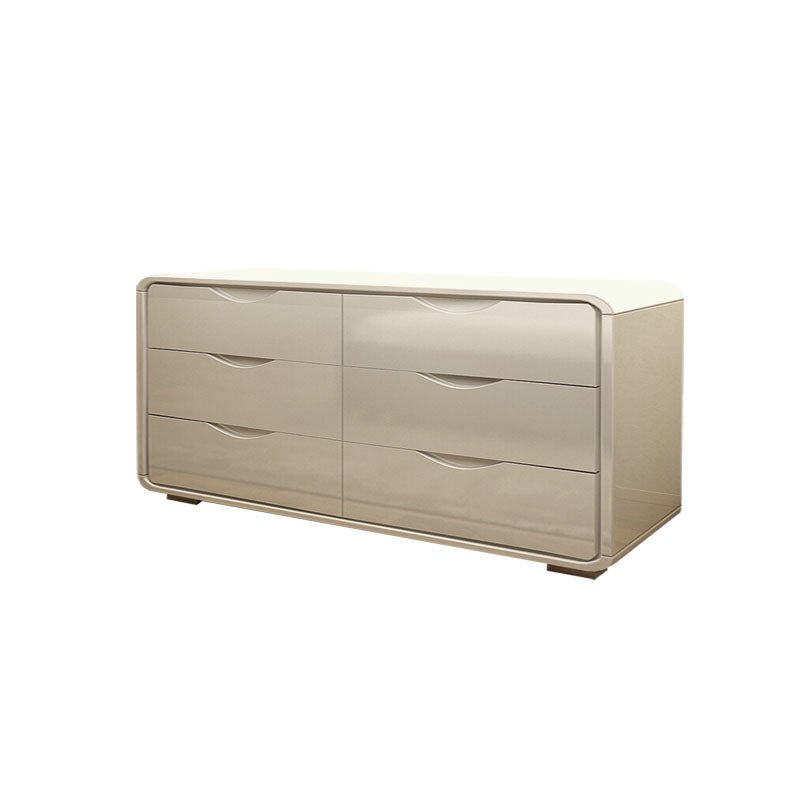 16" W White Wooden Storage Chest Modern Storage Chest Dresser with Drawers