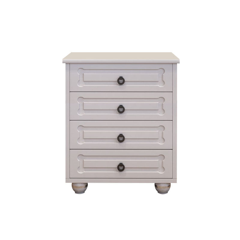 16" W White Wooden Storage Chest Modern Storage Chest Dresser with Drawers