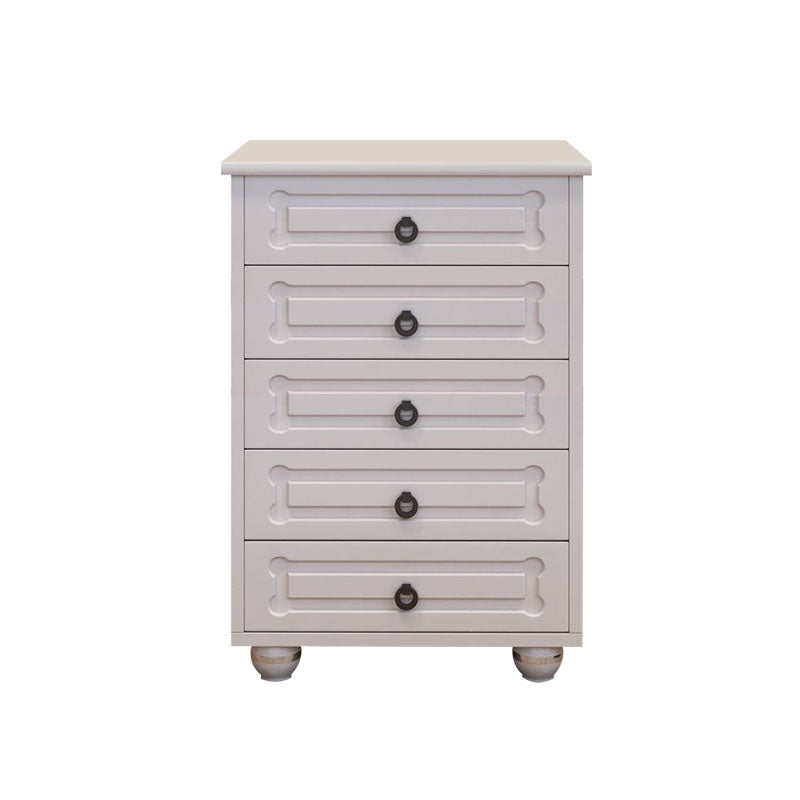16" W White Wooden Storage Chest Modern Storage Chest Dresser with Drawers
