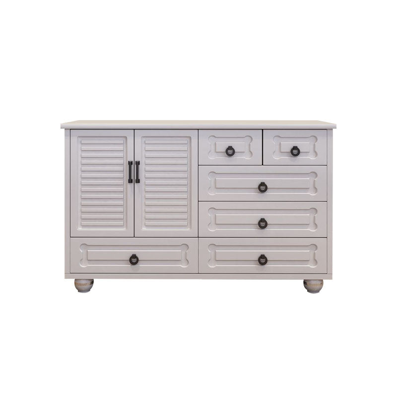 16" W White Wooden Storage Chest Modern Storage Chest Dresser with Drawers