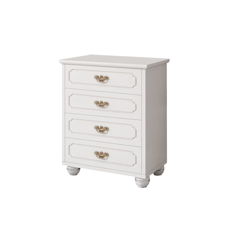 16" W White Wooden Storage Chest Modern Storage Chest Dresser with Drawers