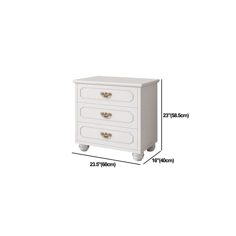 16" W White Wooden Storage Chest Modern Storage Chest Dresser with Drawers
