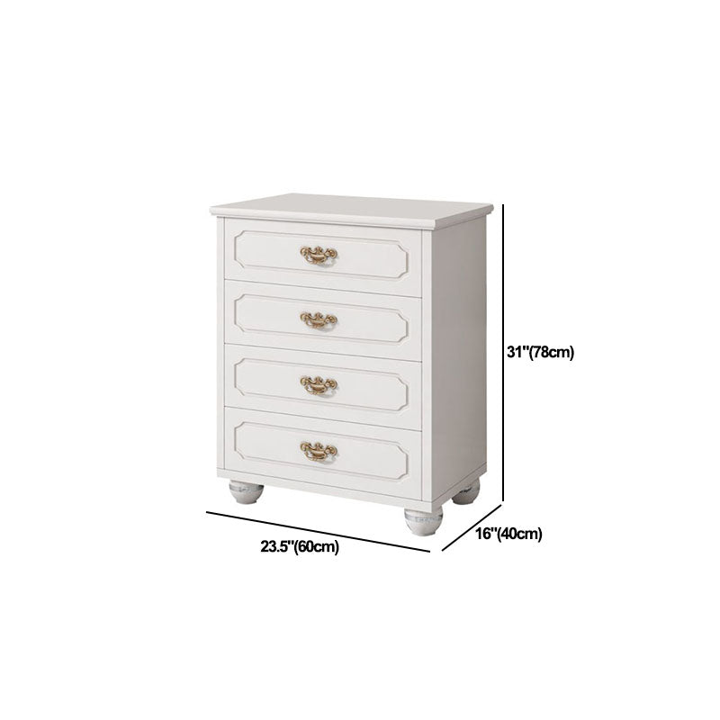 16" W White Wooden Storage Chest Modern Storage Chest Dresser with Drawers