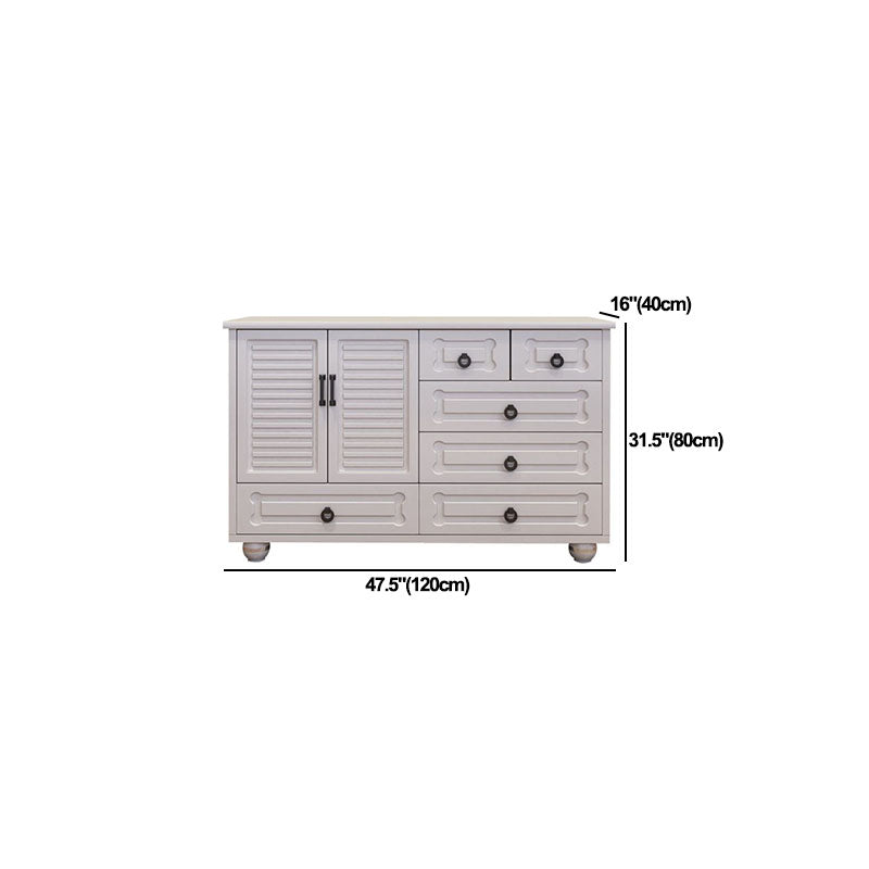 16" W White Wooden Storage Chest Modern Storage Chest Dresser with Drawers
