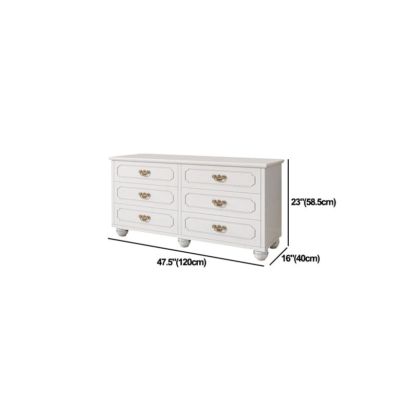 16" W White Wooden Storage Chest Modern Storage Chest Dresser with Drawers