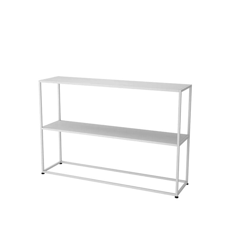 Metal Frame Bookshelf Modern Black / White Open Storage Bookcase
