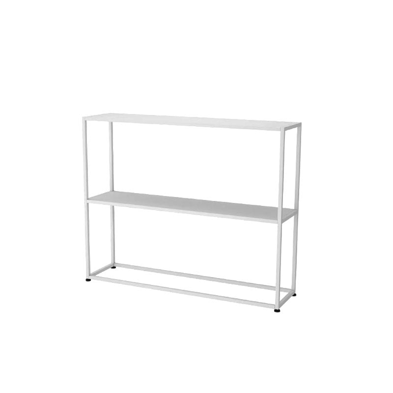 Metal Frame Bookshelf Modern Black / White Open Storage Bookcase